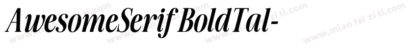 AwesomeSerif BoldTal字体转换